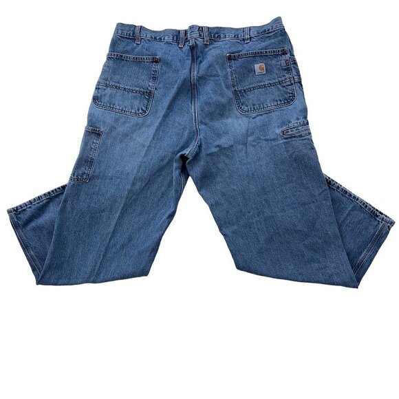 Carhartt SIZE 33x32" Dungaree B223 LVN Vintage Blue Jeans w Multi-Use Pockett - Picture 2 of 7